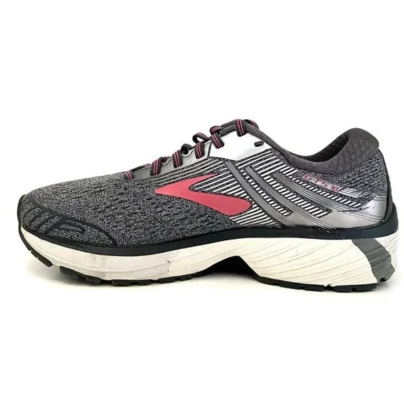 Brooks Adrenaline GTS 18 Gray Pink Lace Up Running Shoes Sneakers Size 10B - Picture 5 of 15